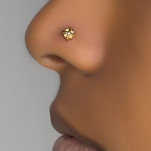 Tiny Gold Ball Nose Stud. Nose Stud Gold. Tiny Nose Stud. Nose Ring. Flower Nose Stud. Thin Nose Stud. Nose Piercing. Nose Jewelry