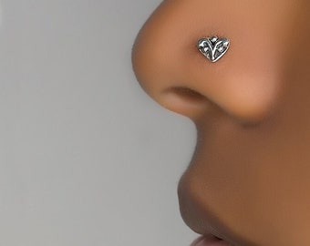 Silber Nasenstecker, Nase Piercing, Nasenschmuck, Nasenstecker Silber, Nasenstecker 18g, Nasenring Bolzen, Lotus Nasenstecker, Nasenstecker