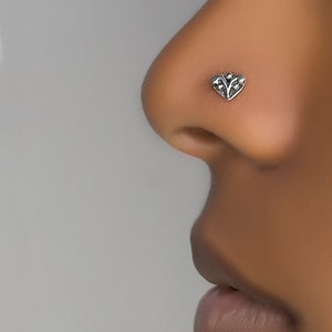 Silver Nose Stud, Nose Piercing, Nose Jewelry, Nose Stud Silver, Nose Stud 18g, Nose Ring Stud, Lotus Nose Stud, Nose Studs