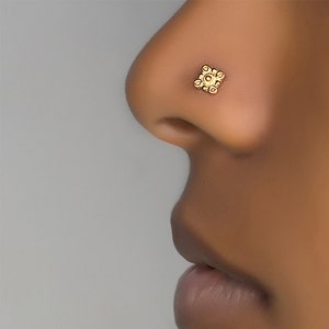 Indian Nose Stud, Tiny Nose Stud, Nose Jewelry, Nose Piercing, Nose Stud Gold
