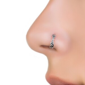 Silver Nose Ring, Nose Ring, Silver Nose Hoop, Nose Jewelry, Nose Piercing