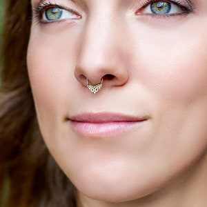 16g Septum Ring, Indian Nose Ring, Septum Jewellery, Nose Ring, Tribal Septum Ring, Indian Septum Ring, Nose Septum
