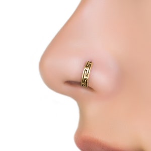 Tribal Nose Ring, Indian Nose Ring, Gold Nose Ring, Nose Hoop, Delicate Nose Ring, Gold Nose Hoop