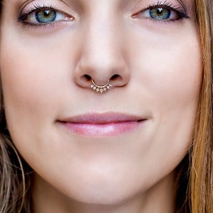 Septum Ring, Gold Septum Ring, Tribal Septum Ring, Septum Jewelry