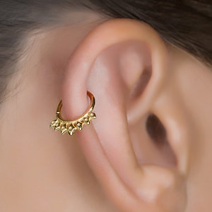 Daith Piercing. Helix Hoop. Tragus Piercing. Gold Cartilage Hoop. Helix earring. Cartilage Jewelry. Tragus Earring. Cartilage Earring