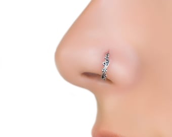 Indian Nose Ring, Unique Nose Ring, Nose Ring Hoop, Nose Piercing, Nose Jewelry