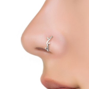 Anello per il naso Clicker unico, gioielli per il naso, piercing al naso, anello per il naso in argento 925, cerchio per il naso Boho, anello per il naso a cerchio Clicker