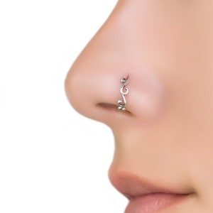 Nose ring design silver hot sale
