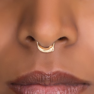 16g Septum Ring, Gold Septum Hoop, Septum Jewelry, Boho Jewelry, Nose Jewelry, Septum Piercing
