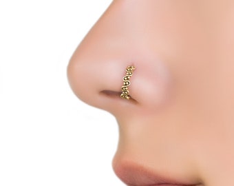 Nose Ring, Gold Nose Hoop, Indian Nose Ring, Gold Nose Ring, Nose Hoop, Delicate Nose Ring