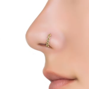 Nose Ring, Gold Nose Hoop, Indian Nose Ring, Gold Nose Ring, Nose Hoop, Delicate Nose Ring