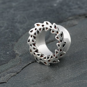 Silver Ear Gauges, 00g Ear Plugs, Plugs and Tunnels. Flesh Tunnels