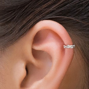 Vine Leaf Helix Earring Cartilage Hoop 925 Silver Helix Piercing Cartilage Earring Helix Jewelry Boho Helix Hoop Cartilage Piercing Etsy