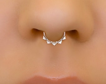 6mm Snug Fit Septum Hoop, Silver Septum Hoop, Tiny Septum Ring, Unique Body Jewelry, Small Septum Hoop, Dainty Hoop, Minimalist Jewelry