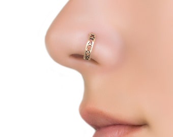 Gold Nose Ring, Gold Nose Hoop, Indian Nose Ring, Nose Hoop, Delicate Nose Ring