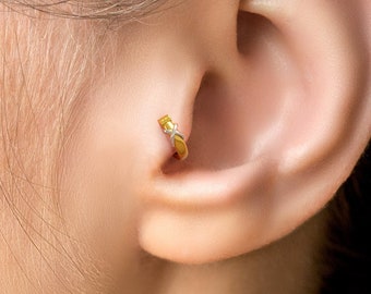 Tragus Earring, Tragus Piercing, Tragus Hoop Gold Silver, Tragus Jewelry, Unique Tragus Hoop Earring, Modern Body Jewelry, Piercing Jewelry