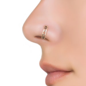 Gold Nose Ring, Gold Nose Hoop, Indian Nose Ring, Nose Hoop, Delicate Nose Ring