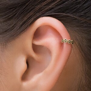 Heart Helix Hoop Etsy Canada