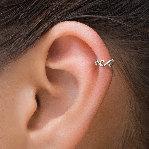 Delicate Helix Earring, Tiny Cartilage Piercing, Dainty Helix Jewelry, Minimalist Helix Hoop, Petite Helix Earring, Elegant Helix Jewelry