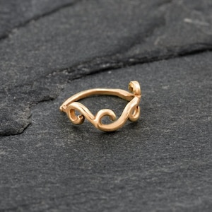 14K Rose Gold Helix Piercing, Cartilage Hoop, Cartilage Earring, Tragus Earring, Daith Piercing, Rose Gold Jewelry, Tragus Piercing