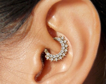 ◆STONEHENgE◆ DAL 14K Piercing SA24B38T Single Multiple Piercing Single Huggie Set – STONE AND STRAND