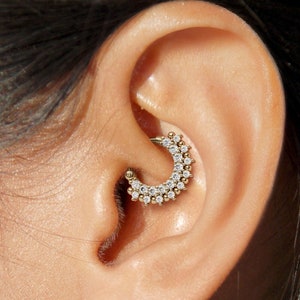 Diamond Daith Earring Etsy UK