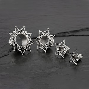 6g Ear Tunnels, Sterling Silver Plugs and Tunnels, Ear Gauges, Ear plugs, 4mm Tunnels
