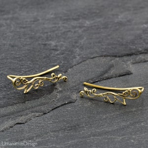 Ear Climber Earrings, Gold Ear Climber, Ear Climber, Ear Crawler Earrings