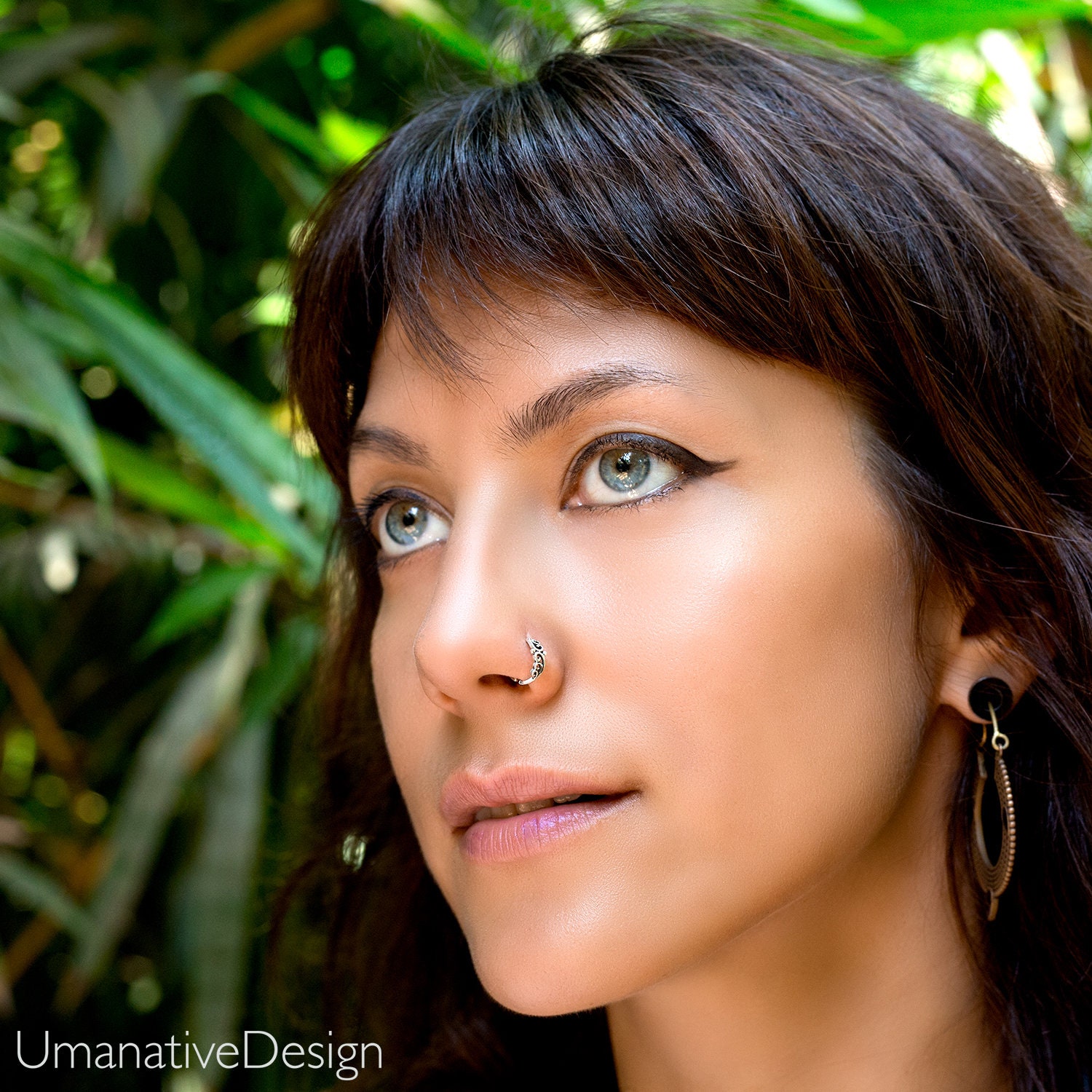 Tribal Nose Ring Silver Nose Ring Indian Nose Ring Nose
