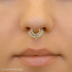 Septum Ring, Septum Piercing, Tribal Septum Ring, Indian Septum, Septum Jewelry