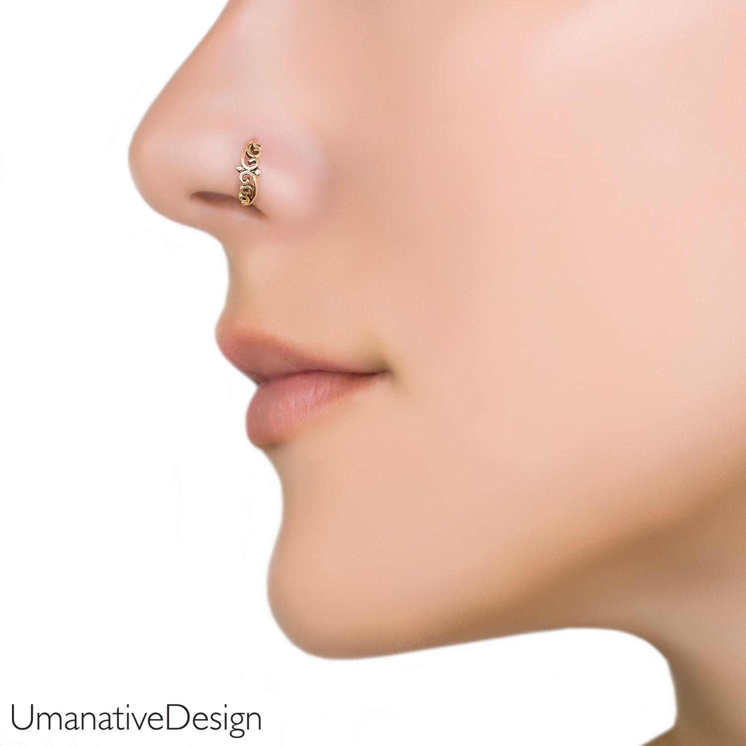 Indian Nose Ring Gold Nose Ring Nose Hoop Solid Gold Nose Ring