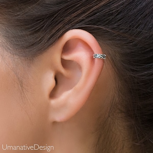 Silber Knorpel Hoop, Helix Ohrring, Tragus Ohrring, Daith Piercing, Daith Ohrring