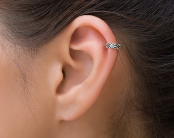 Silver Cartilage Hoop, Helix Earring, Tragus Earring, Daith Piercing, Daith Earring