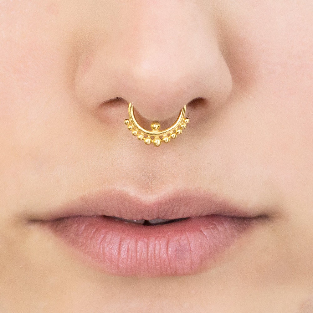 1 Pair Double Nose Hoop Ring for Single Piercing India | Ubuy
