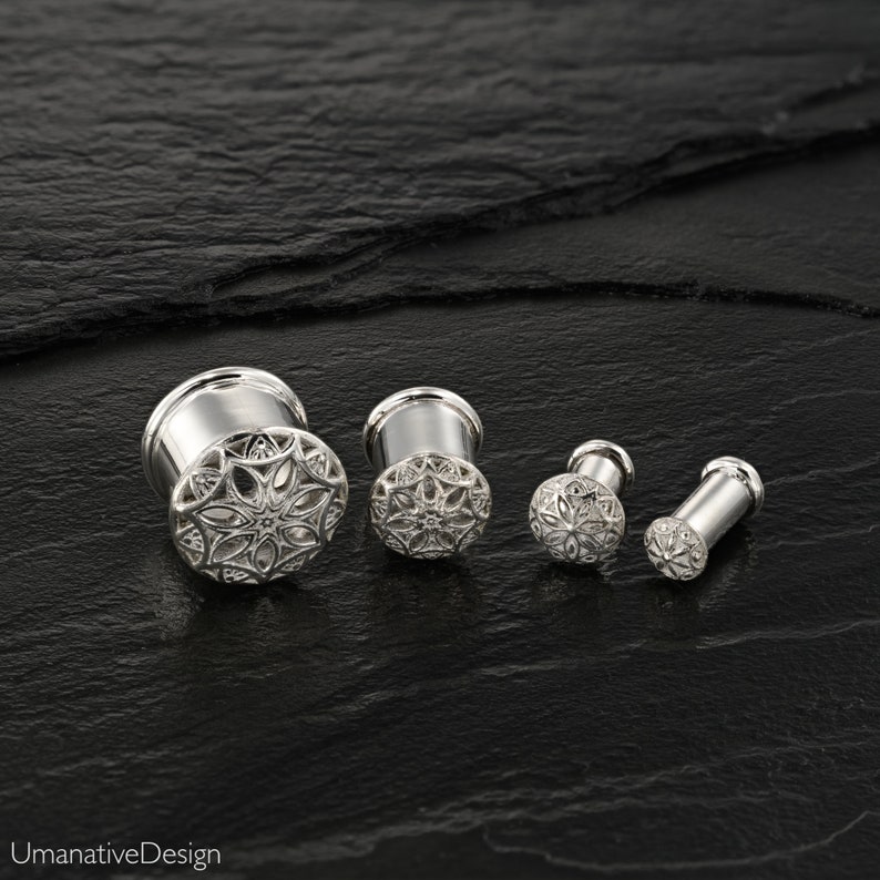 Sterling Silver Gauges Ear Gauges Ear Tunnels Plugs and Etsy