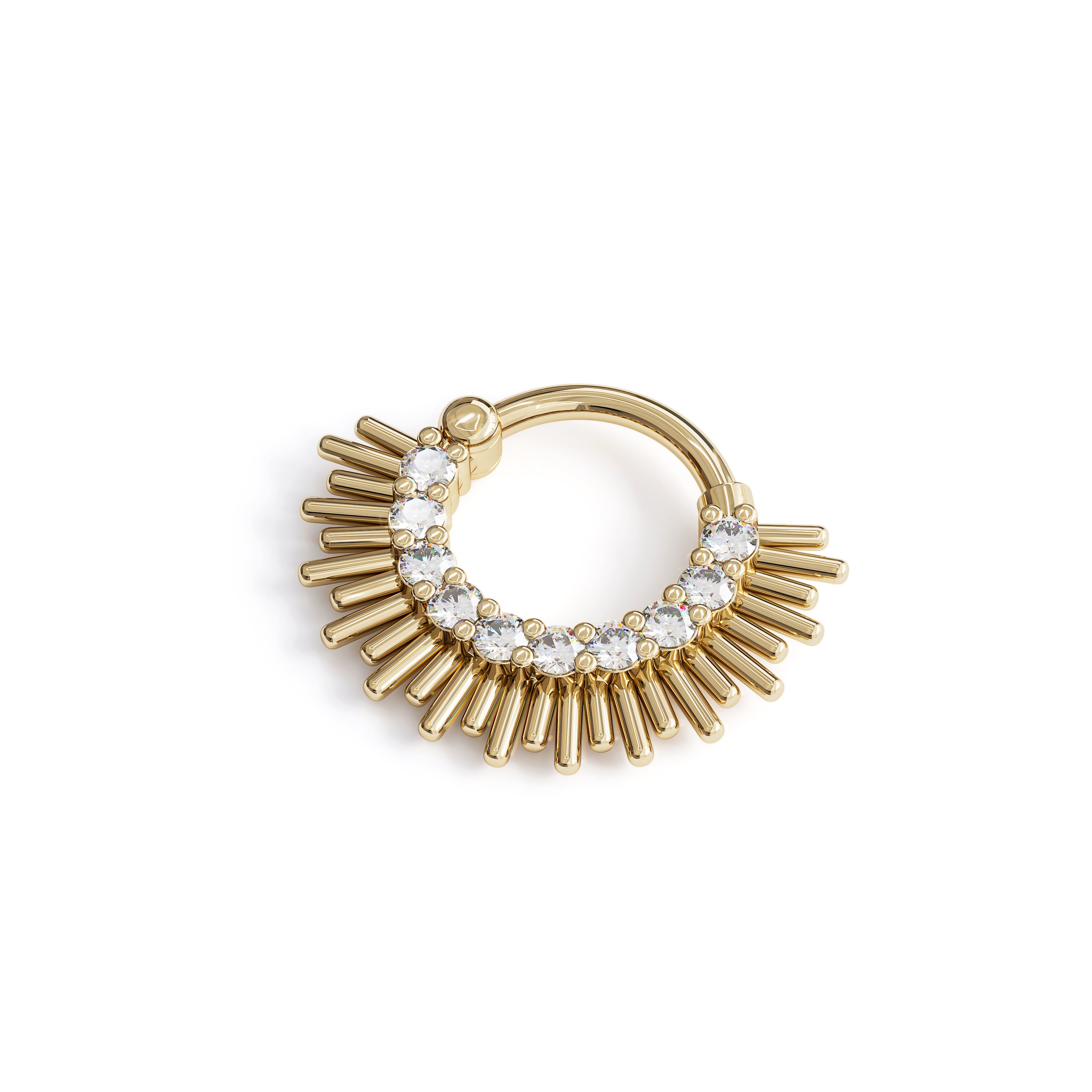 Daith Earring Gold, Daith Piercing Jewelry, Daith Ring, Diamond Hoop ...