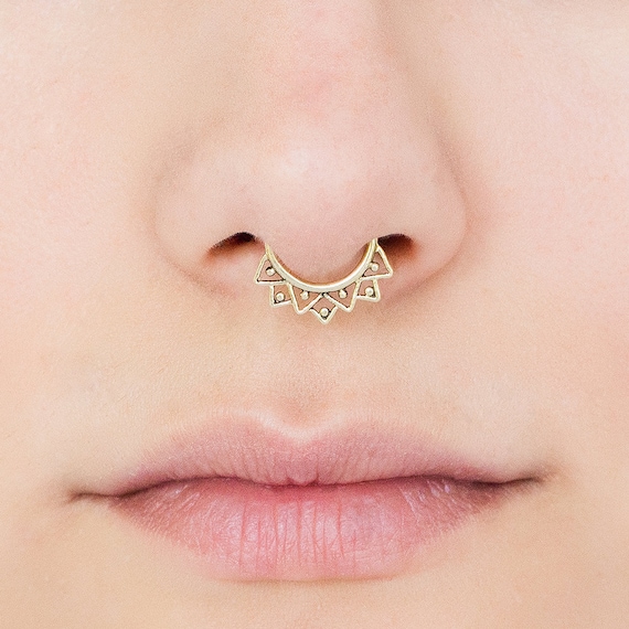 Redding gebruiker Ten einde raad Septum Ring Septum Sieraden Septum Piercing Messing Septum - Etsy België