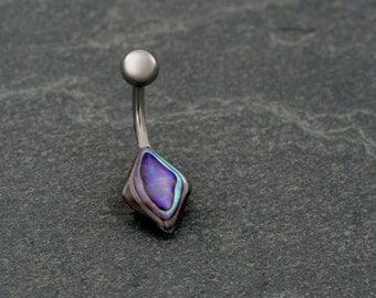 Abalone Shell Belly Bar, Abalone Shell, Tribal Belly Ring, Barbell Belly, Belly Piercing jewellery