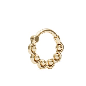Gold Septum Clicker, Gold Septum Jewlery, Gold Septum Hoop, Septum Piercing, Delicate Septum Ring, 16g Septum Nose Ring