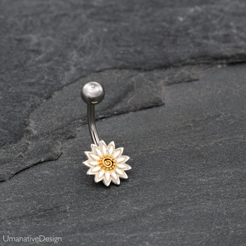 Belly Button Ring Silver Belly Ring Belly Piercing Belly Ring
