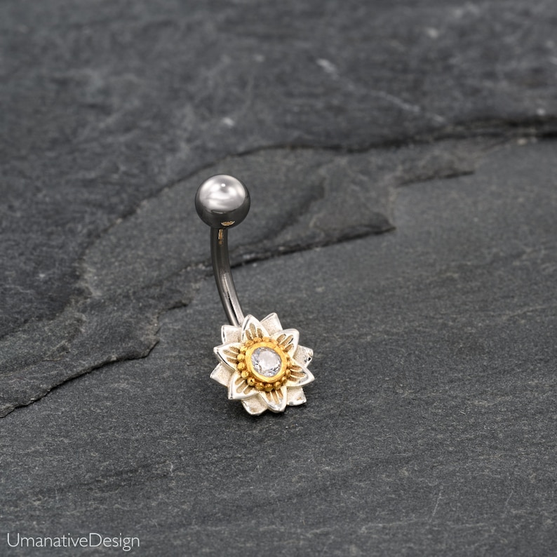 Piercing nombril ventre argent bague anneaux de nombril Etsy