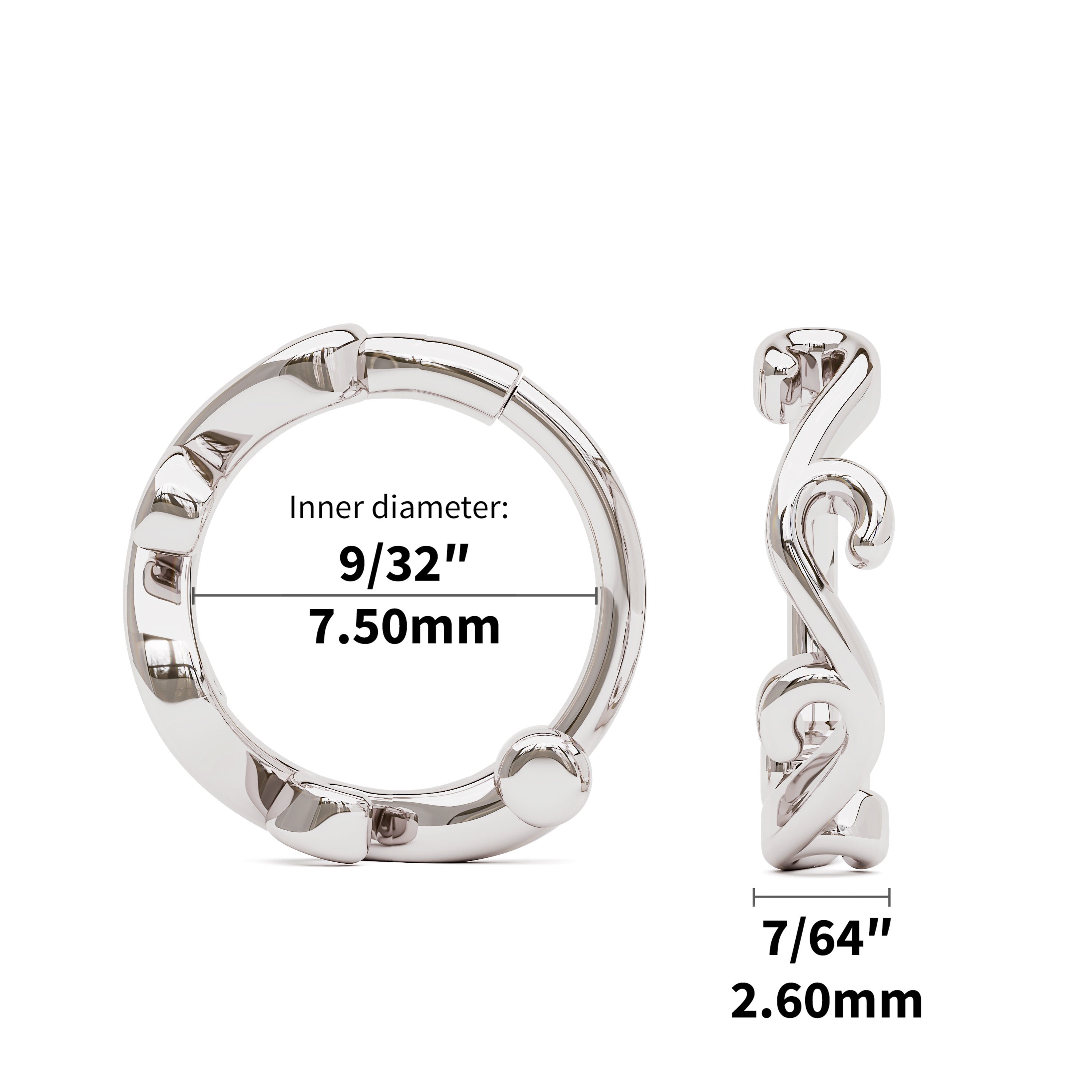 Orecchino A Clip Per Cartilagine In Argento 925 – Cerchio Minimalista Non Forato, Regolabile, Unisex, Placcato Oro/bianco - 4