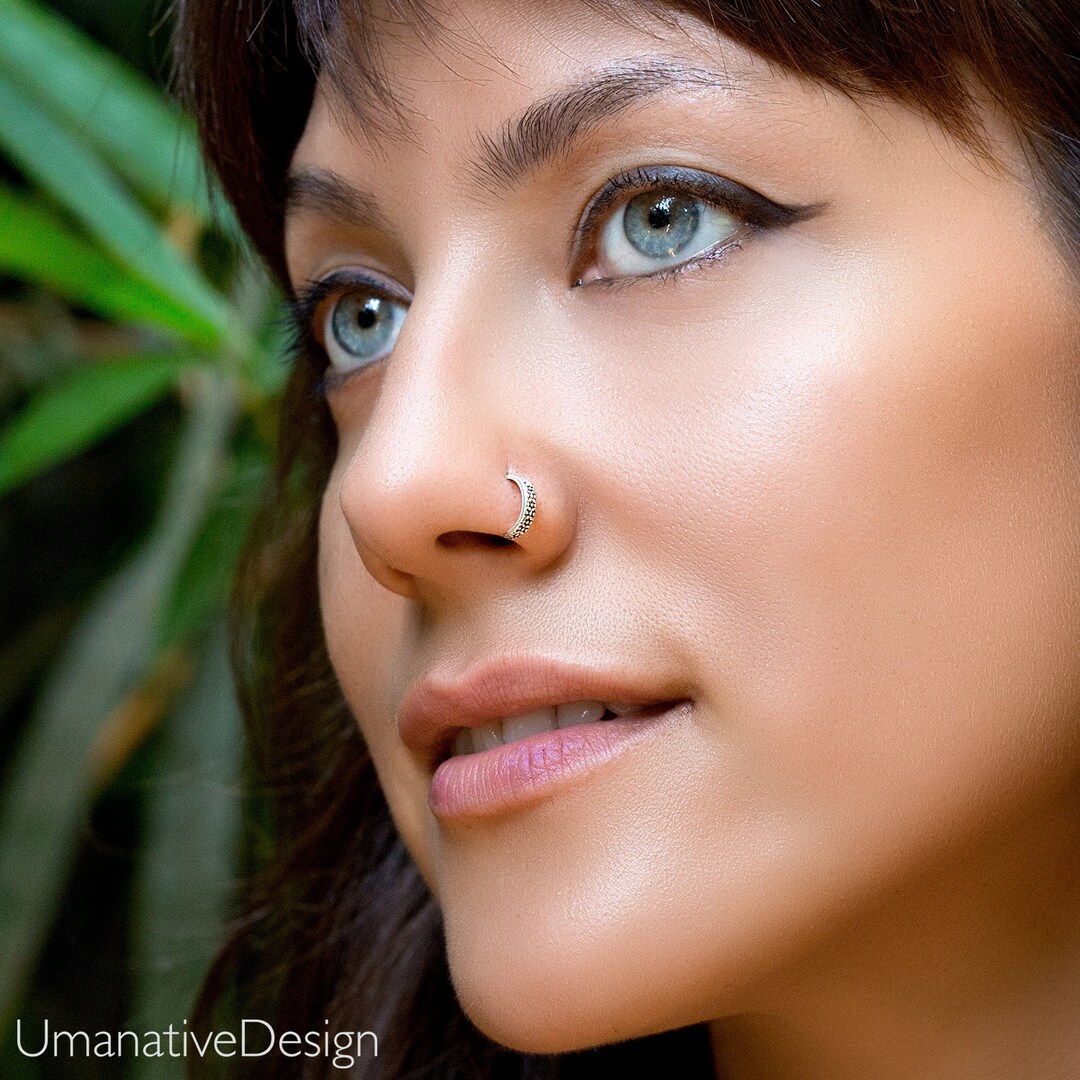 Indian Nose Ring Silver Nose Ring Nose Hoop Nose Piercing Etsy
