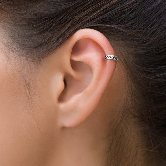 Sterling Silver 22G Cartilage Snap Hoop Earrings - 3 Pack | Icing US
