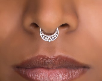 Tiny Septum Ring, 18g Septum Piercing., Septum Piercing, Nose Ring, Sterling Silver Septum Jewlery