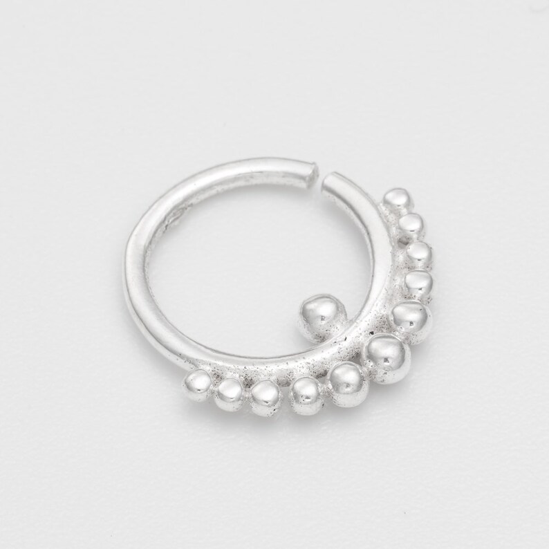 18g Tribal Septum Ring For Pierced Nose Piercing Sterling Silver 925 Nose Septum.
