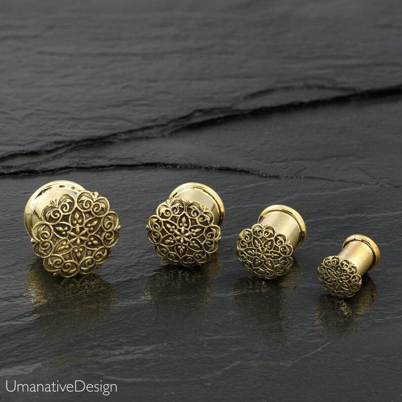 Gauges 2g 2g Plugs Gauge Earrings Ear Plugs Flower Gauges Etsy