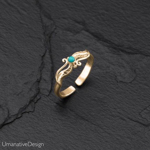 Turquoise Toe Ring Gemstone Toe Ring Bohemian Rings Birthstone