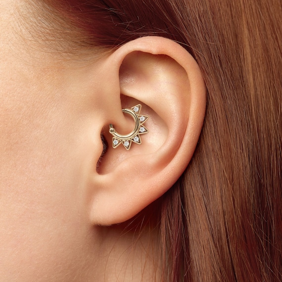 Daith piercing jewelry 14k gold clearance