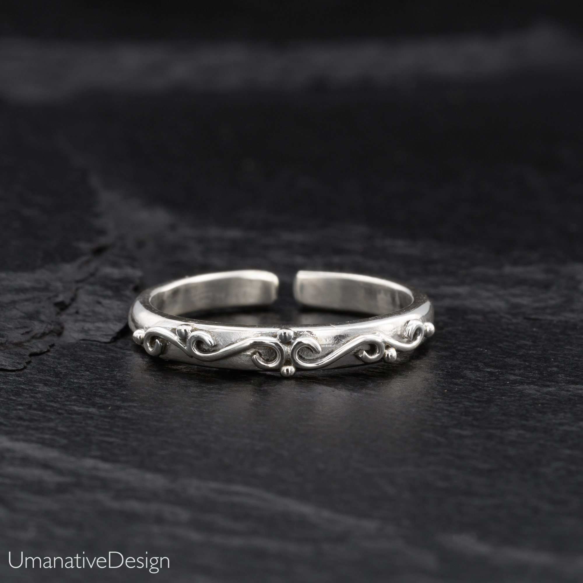 Toe Ring Thin Band Toe Ring Silver Toe Ring Toe Rings For Etsy